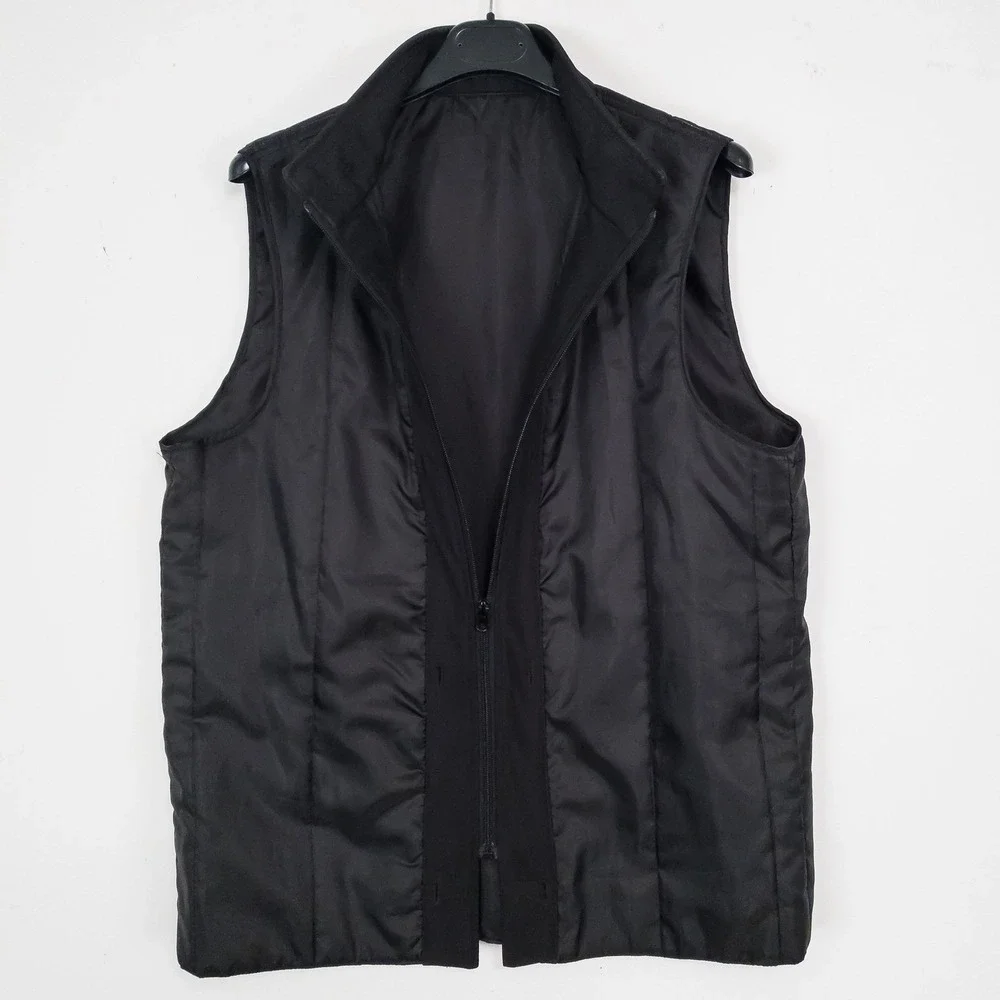 Jean-Paul Germain Jacket Mens Small Black Convertible Car Coat Removeable Vest‎